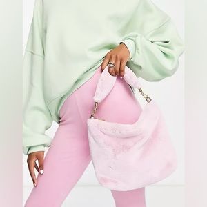 NWT Ugg Duffy faux fur bag pink